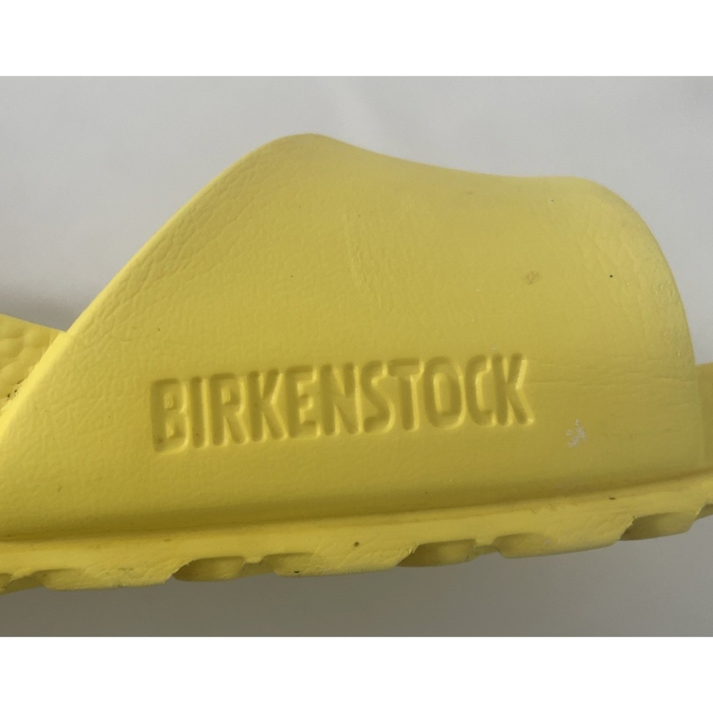Birkenstock EVA Neon Yellow Single Strap Slide Sandals Womens 40 - Picture 11 of 16